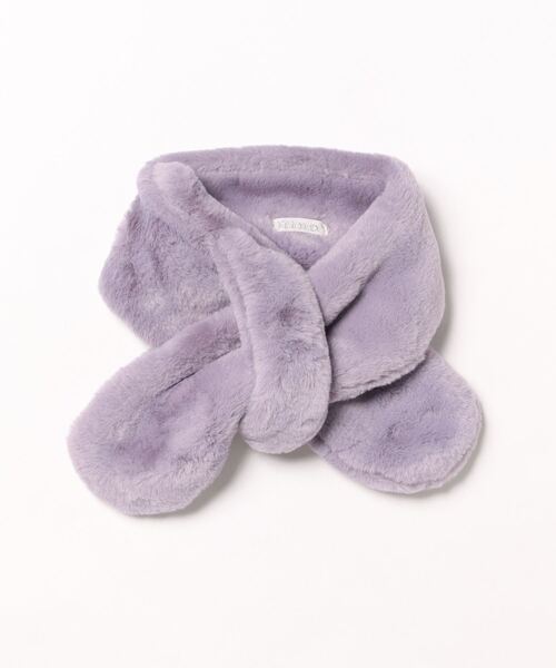 nino（ニノ）の「ファーマフラー（マフラー・キッズ・ベージュ/ラベンダー・M）」の10枚目の写真