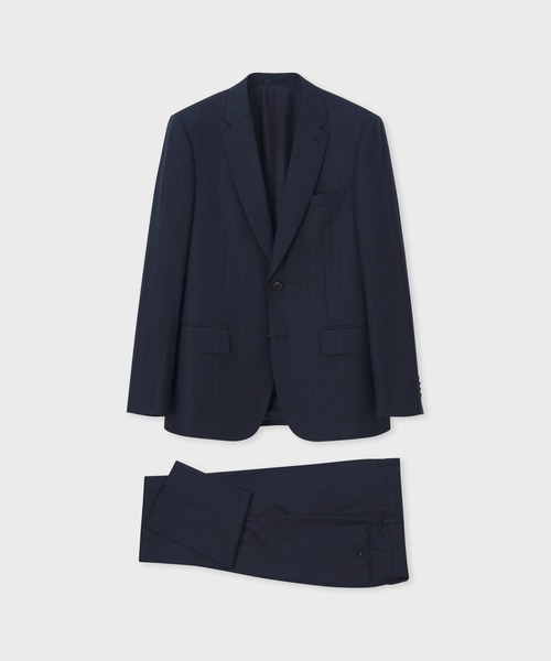 ポールスミスコレクション　ネイビー にパープルストライプ スーツジレ5つボタン Paul Smith ポールスミス PAUL SMITH COLLECTION セットアップ