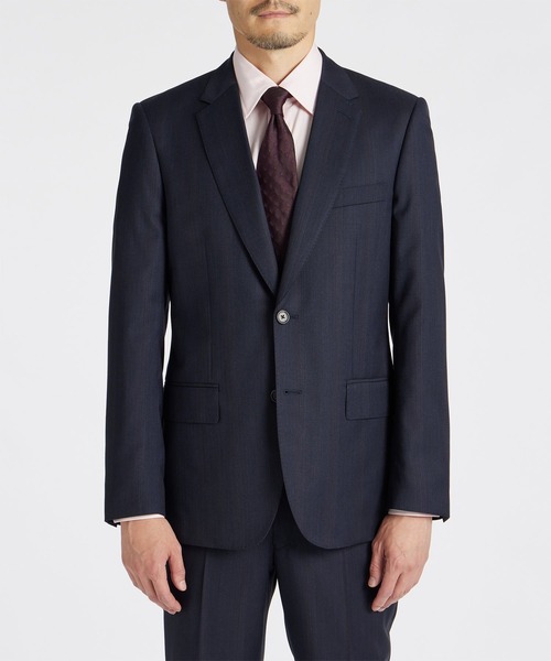 Paul Smith ネイビー ストライプ スーツ ウール100% 日本製 Paul Smith ポールスミス スーツ 上下セット ネイビー