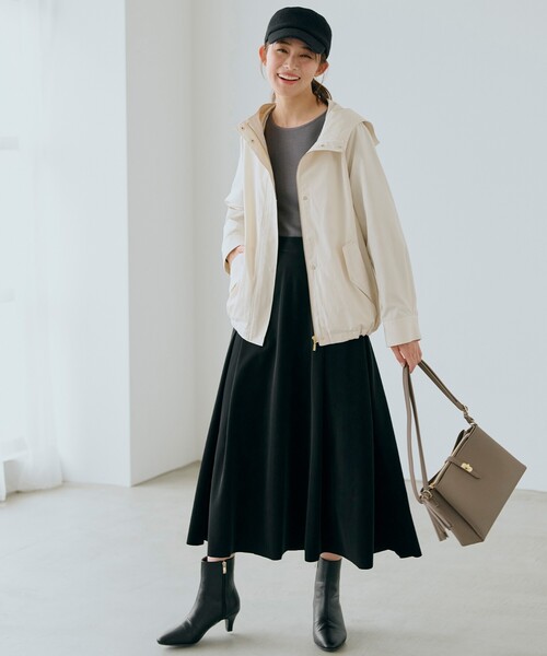 grove（グローブ）の「◆アーモンドトゥヒールブーツ（ブーツ・レディース・アイボリー/チャコールグレー/ブラック・M/L/S）」の16枚目の写真