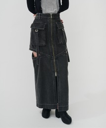 THINGS THAT MATTER | NOTCH WORK DENIM SKIRT / ノッチワークデニムスカート(デニムスカート)