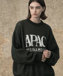 レトロスポーツジャガードモヘアライクニット