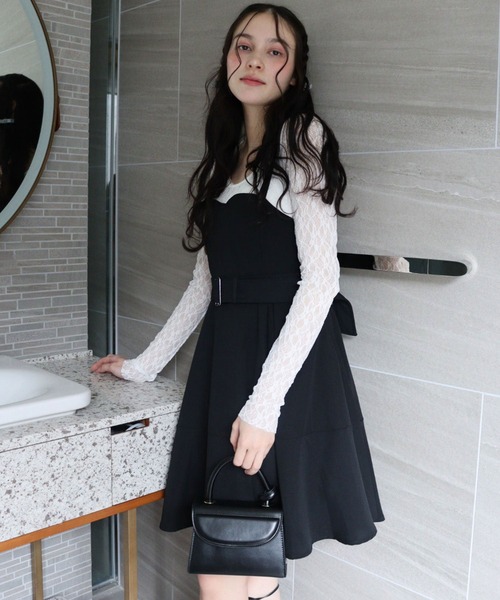 さちゃ♬ベティブープ　ジャンバースカート　2点 セール】「mochiz」全方向 ストレッチ フレア ジャンパー