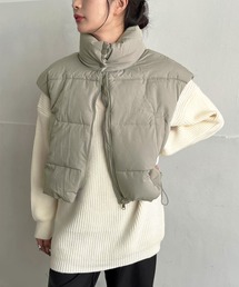 ドロップショルダー中綿ベスト