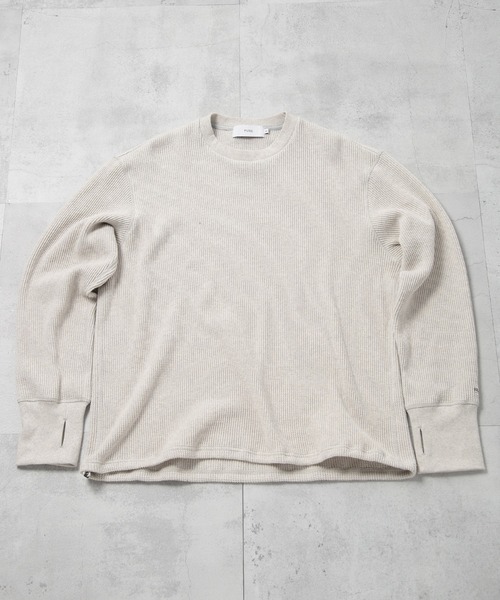 FUSE(フューズ)の「クルーネックドローコードワッフルTEE(Tシャツ/カットソー・メンズ・ブラック/ライトグレー/ホワイト・03/01/02)」の3枚目の写真
