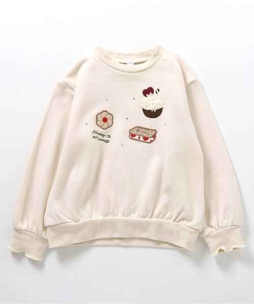 apres les cours（アプレレクール）の「スイーツ・プレゼントモチーフトレーナー（スウェット・キッズ・アイボリー/ネイビー/サーモンピンク・80/90/100/110/120/130/140）」の17枚目の写真