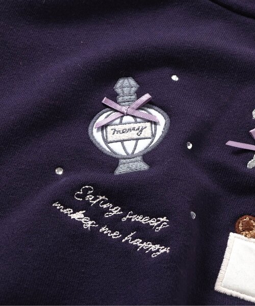 apres les cours（アプレレクール）の「スイーツ・プレゼントモチーフトレーナー（スウェット・キッズ・アイボリー/ネイビー/サーモンピンク・80/90/100/110/120/130/140）」の5枚目の写真