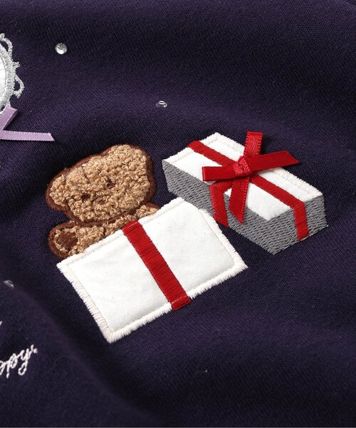 apres les cours（アプレレクール）の「スイーツ・プレゼントモチーフトレーナー（スウェット・キッズ・アイボリー/ネイビー/サーモンピンク・80/90/100/110/120/130/140）」の7枚目の写真