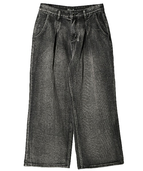 LUXSTYLE(ラグスタイル)の「ヴィンテージ加工ワイドデニムパンツ(デニムパンツ・メンズ・ブラック系その他/ブルー系その他/ブラック系その他2/ケミカルウォッシュ・M/S/L)」の20枚目の写真