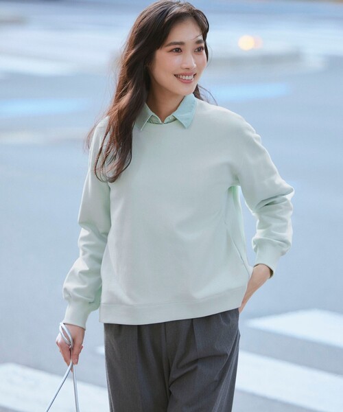 23区(ニジュウサンク)の「【洗える】コットン コーデュロイ ブラウス(シャツ/ブラウス・レディース・スモーキーグリーン系/グレー系/ライトグレー系・38)」の9枚目の写真