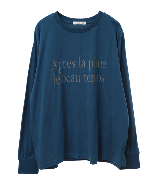 SOFFITTO(ソフィット)の「ロゴプリントロングTシャツ(取り扱い店舗限定)(Tシャツ/カットソー・レディース・グレイッシュベージュ/オフホワイト/ブルー・FREE)」の1枚目の写真