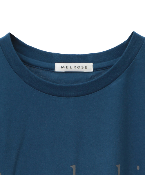 SOFFITTO(ソフィット)の「ロゴプリントロングTシャツ(取り扱い店舗限定)(Tシャツ/カットソー・レディース・グレイッシュベージュ/オフホワイト/ブルー・FREE)」の5枚目の写真
