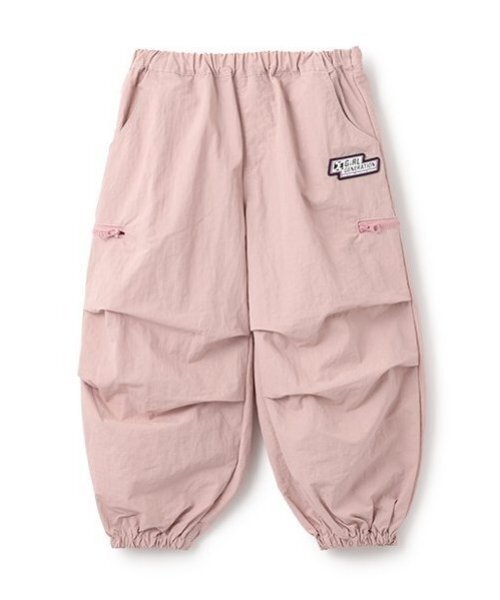X-girl Stages（エックスガールステージス）の「サイドジップパラシュートパンツ（その他パンツ・キッズ・ピンク/カーキ・90cm/100cm/110cm/120cm/130cm/140cm）」の2枚目の写真