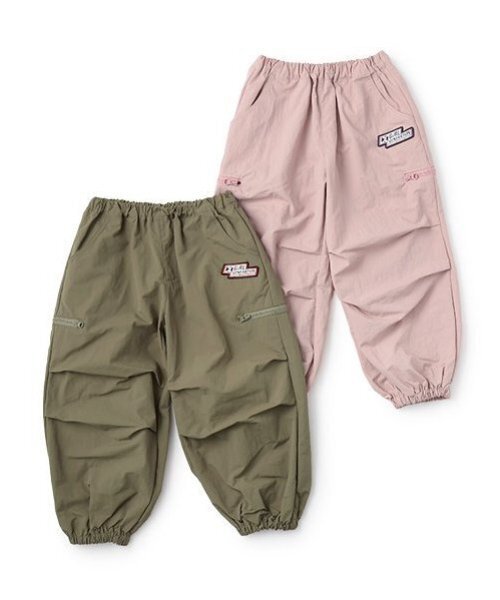 X-girl Stages（エックスガールステージス）の「サイドジップパラシュートパンツ（その他パンツ・キッズ・ピンク/カーキ・90cm/100cm/110cm/120cm/130cm/140cm）」の11枚目の写真