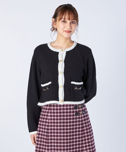 ニットジャケットカーディガン