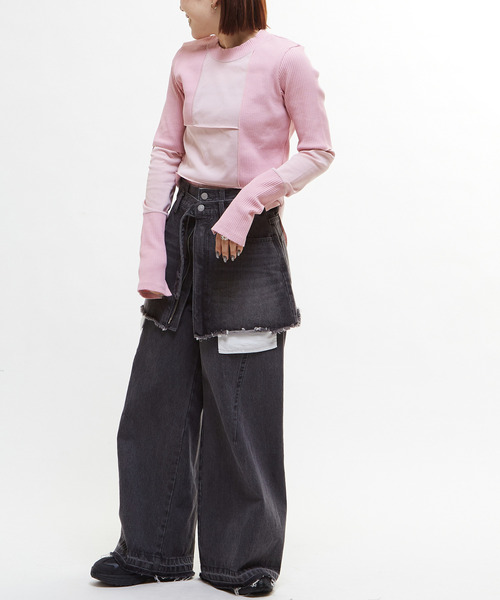 CONVERSE TOKYO（コンバーストウキョウ）の「【HL】DENIM BAGGY PANTS（デニムパンツ・レディース・グレー/ホワイト・SMALL/MEDIUM）」の22枚目の写真