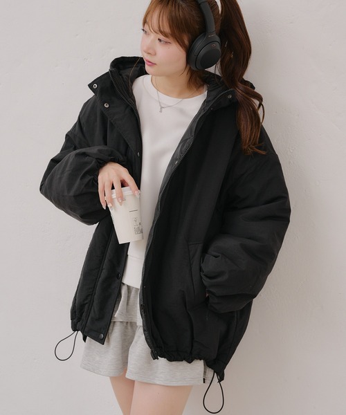SLOBE IENA モンスターパーカーブルゾン ダウン SLOBE IENA（スローブイエナ）の「ポリエステルタッサー中綿