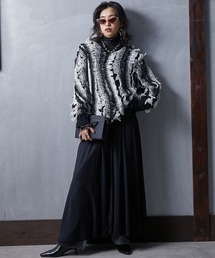 GEVS. | カットジャガードクルーネックニットプルオーバー ＜大きいサイズ有＞GEVS.(ニット/セーター)