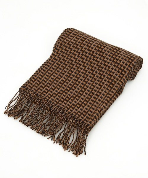 an meets zakka 千鳥柄大判アクリルマフラー / メンズ レディース ユニ