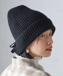 2WAY リボン ニット キャップ