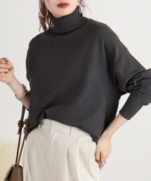 Eglantine ライン入りドルマンタートルニット