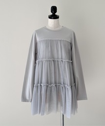 Virca（ヴィルカ）の「ティアードチュールカットソー（Tシャツ/カットソー）」