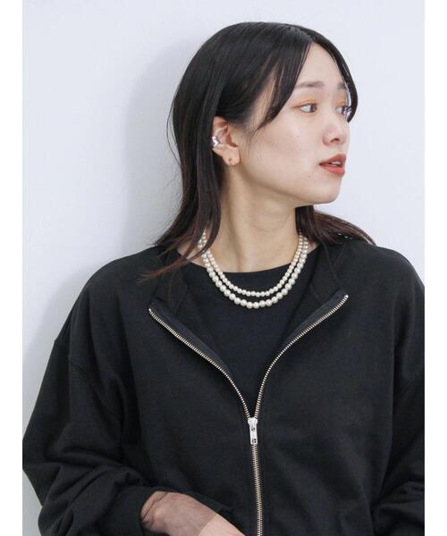 Samansa Mos2 blue（サマンサモスモスブルー）の「◎前後2wayダブルジップスウェット（Tシャツ/カットソー・レディース・トップグレー/ブルー/ブラック・F）」の7枚目の写真