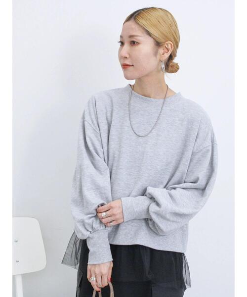 Samansa Mos2 blue（サマンサモスモスブルー）の「◎前後2wayダブルジップスウェット（Tシャツ/カットソー・レディース・トップグレー/ブルー/ブラック・F）」の16枚目の写真