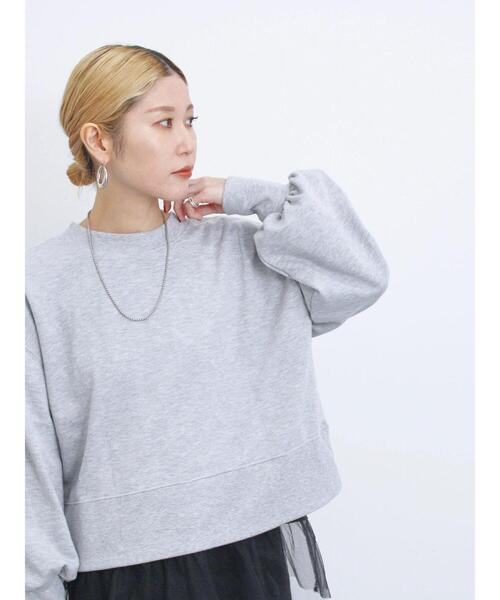 Samansa Mos2 blue（サマンサモスモスブルー）の「◎前後2wayダブルジップスウェット（Tシャツ/カットソー・レディース・トップグレー/ブルー/ブラック・F）」の20枚目の写真