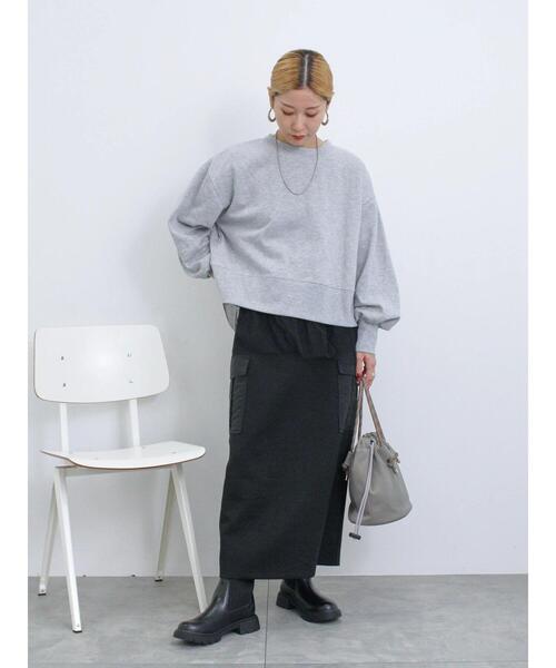 Samansa Mos2 blue（サマンサモスモスブルー）の「◎前後2wayダブルジップスウェット（Tシャツ/カットソー・レディース・トップグレー/ブルー/ブラック・F）」の21枚目の写真