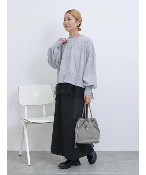 Samansa Mos2 blue（サマンサモスモスブルー）の「◎前後2wayダブルジップスウェット（Tシャツ/カットソー・レディース・トップグレー/ブルー/ブラック・F）」の22枚目の写真