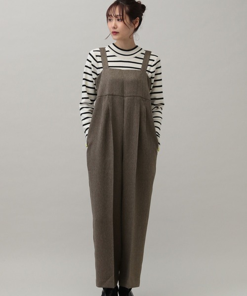 GLOBAL WORK（グローバルワーク）の「MATINEE LINE/ウールライクストレッチサロペ/152743（サロペット/オーバーオール・レディース・チャコール/ブラウン系その他/グレー系その他・LARGE/MEDIUM）」の14枚目の写真