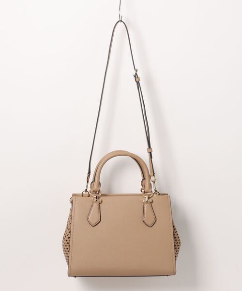 MICHAEL KORS（マイケルコース）の「MARILYN ウーヴン サフィアーノ レザー サッチェル ミディアム（ハンドバッグ・レディース・キャメル・FREE）」の6枚目の写真
