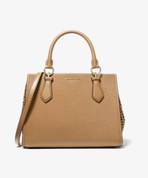 MICHAEL KORS | MARILYN ウーヴン サフィアーノ レザー サッチェル ミディアム(ハンドバッグ)