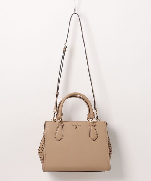 MICHAEL KORS（マイケルコース）の「MARILYN ウーヴン サフィアーノ レザー サッチェル ミディアム（ハンドバッグ・レディース・キャメル・FREE）」の10枚目の写真
