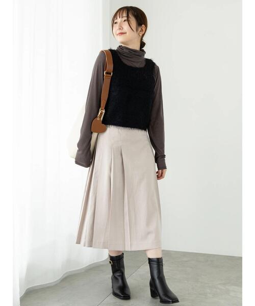 Te chichi TERRASSE(テチチテラス)の「ベルト付ミドルブーツ(ブーツ・レディース・ブラウン/オフホワイト/ブラック・M/L)」の5枚目の写真