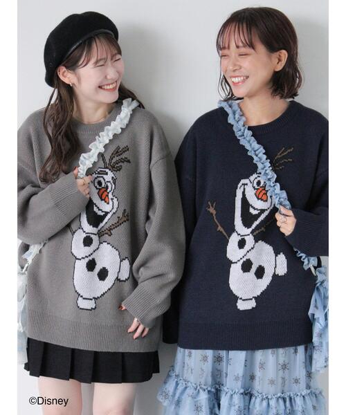 ehka sopo(エヘカソポ)の「【Disney】アナと雪の女王/ニット (オラフ)(ニット/セーター・レディース・サックスブルー/グレー/ネイビー・F)」の12枚目の写真