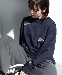 【Reebok/リーボック】別注 ビッグシルエット ランダムロゴクルースウェット