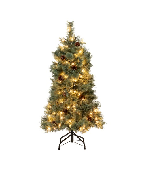 LED130球付き クリスマスツリー ナチュラル 120cm グリーン