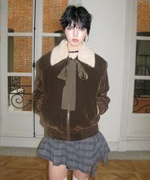 AnyFood Universe | 【AnyFood Universe】リボンベルベットブルゾン UNI24a001(その他アウター)