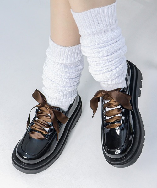 LibertyDoll(リバティードール)の「LIBERTYDOLL/ 厚底 レースアップ デザインシューズ(3062)(ドレスシューズ・レディース・ブラック/ブラック系その他・S/M/L/LL)」の1枚目の写真