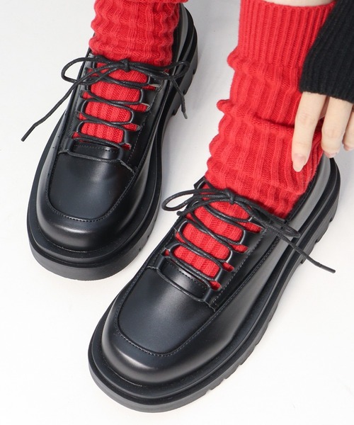 LibertyDoll(リバティードール)の「LIBERTYDOLL/ 厚底 レースアップ デザインシューズ(3062)(ドレスシューズ・レディース・ブラック/ブラック系その他・S/M/L/LL)」の2枚目の写真