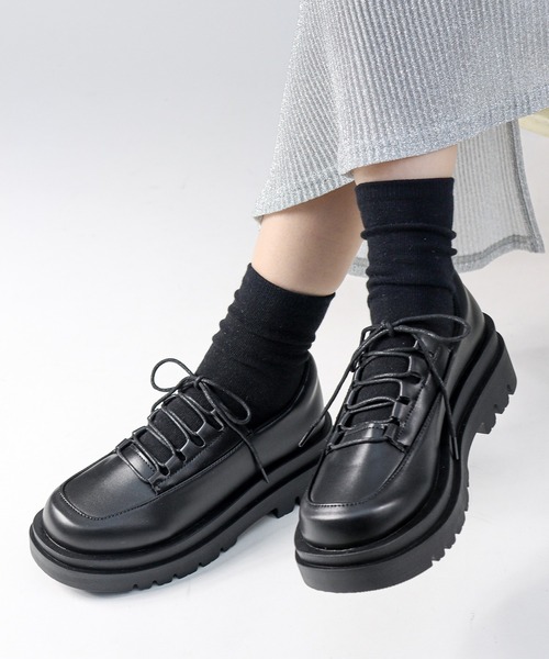 LibertyDoll(リバティードール)の「LIBERTYDOLL/ 厚底 レースアップ デザインシューズ(3062)(ドレスシューズ・レディース・ブラック/ブラック系その他・S/M/L/LL)」の17枚目の写真
