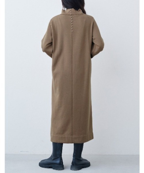 IEDIT（イディット）の「ＩＥＤＩＴ　すっきり見えも暖かさもかなえる　裏起毛Ｉラインスウェットワンピース（ワンピース・レディース・ブラウン/チャコールグレー・M/L/LL/3L/4L/MP）」の5枚目の写真