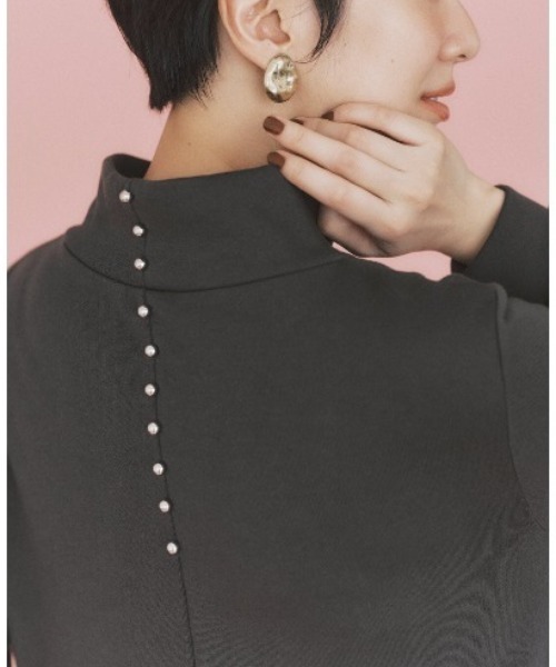 IEDIT（イディット）の「ＩＥＤＩＴ　すっきり見えも暖かさもかなえる　裏起毛Ｉラインスウェットワンピース（ワンピース・レディース・ブラウン/チャコールグレー・M/L/LL/3L/4L/MP）」の3枚目の写真