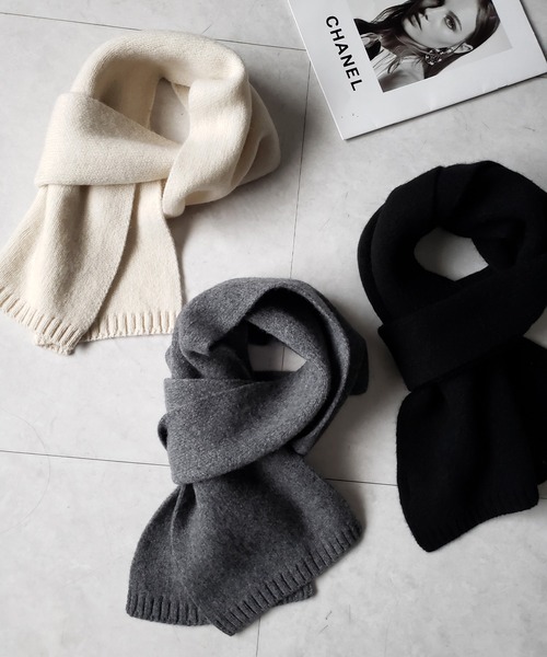 me+em select(ミームセレクト)の「※【 4color 】コンパクトウールニットミニマフラー / compact wool knit mini muffler(マフラー・レディース・チャコール/ホワイト/ブラック/グレー/レッド・FREE)」の16枚目の写真