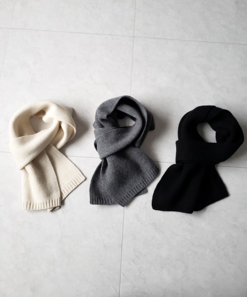 me+em select(ミームセレクト)の「※【 4color 】コンパクトウールニットミニマフラー / compact wool knit mini muffler(マフラー・レディース・チャコール/ホワイト/ブラック/グレー/レッド・FREE)」の19枚目の写真