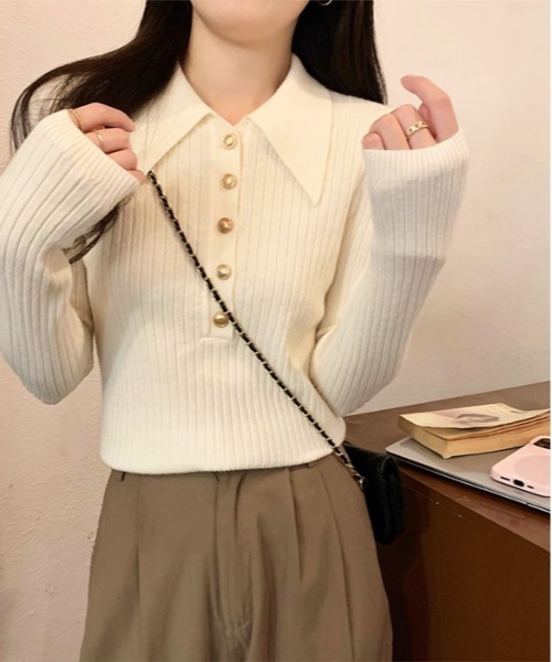 本物 美品 バルマン タイガー ショルダー 金ボタン ニット スウェット 36 本物 美品 バルマン タイガー ショルダー 金ボタン ニット