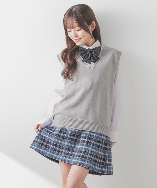 Honeys（ハニーズ）の「ライン入りベスト（ベスト・レディース・杢グレー/アイボリー/ネイビー/ベージュ・L/M/S/SS）」の16枚目の写真