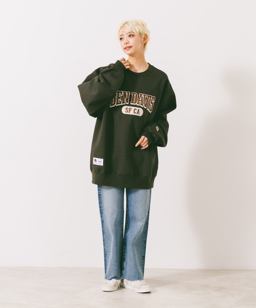 【セール】【BEN DAVIS/ベンデイヴィス】カレッジロゴ裏起毛クルーネックスウェットトレーナー（スウェット）｜BEN DAVIS（ベンデイビス）